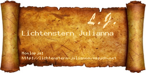 Lichtenstern Julianna névjegykártya