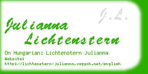 julianna lichtenstern business card